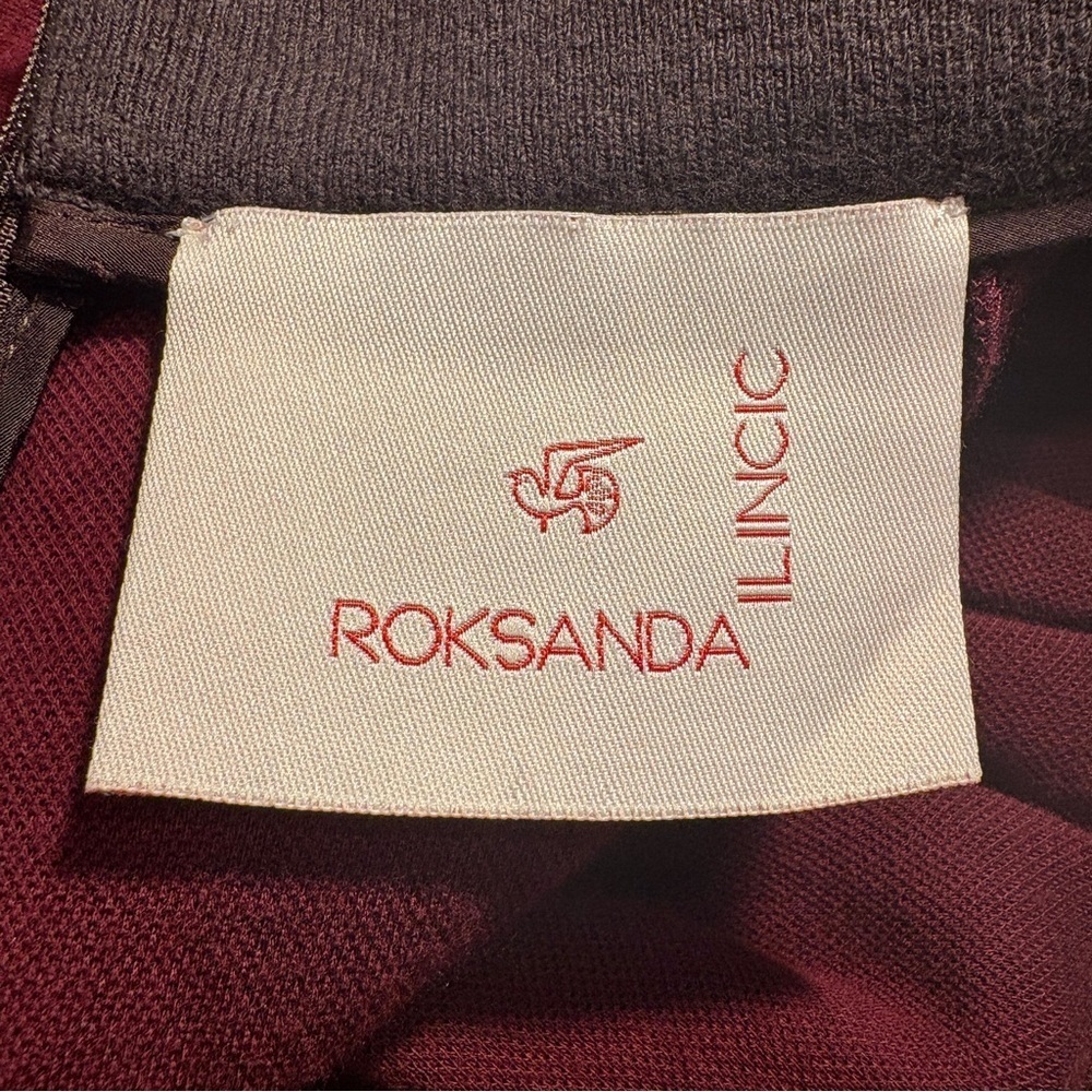 RARE Roksanda Ilincic Burgundy Pleated Skirt Size Medium - Picture 8 of 10